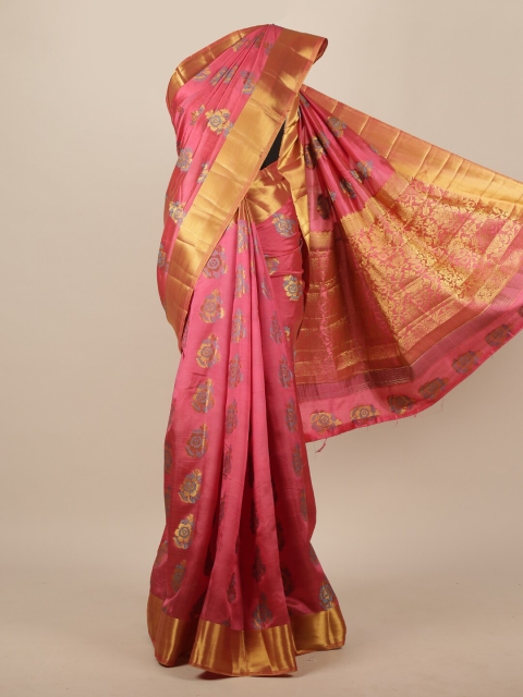 

Pothys Pink Woven Design Jute Silk Saree