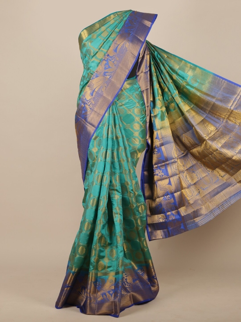 

Pothys Green Ethnic Motifs Zari Jute Silk Saree