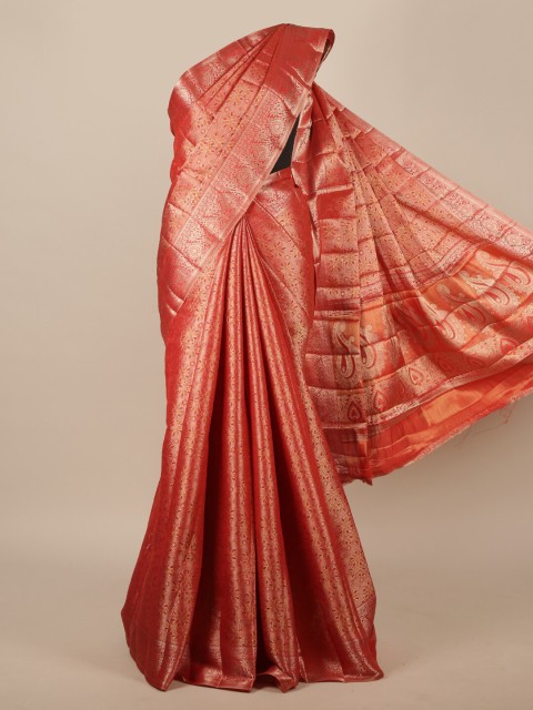 

Pothys Red Woven Design Jute Silk Saree