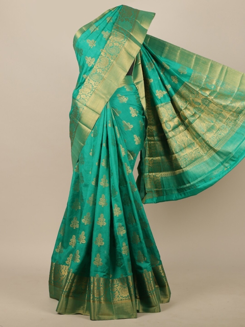 

Pothys Green Woven Design Jute Silk Saree