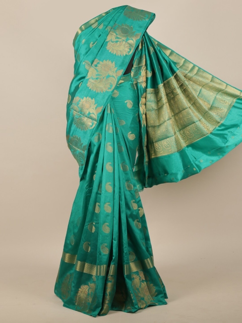 

Pothys Green Woven Design Jute Silk Saree