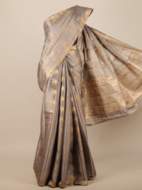

Pothys Grey Woven Design Jute Silk Saree
