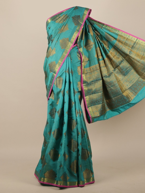 

Pothys Green Woven Design Jute Silk Saree