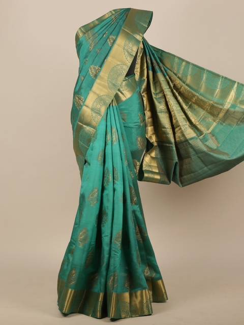 

Pothys Green Woven Design Jute Silk Saree