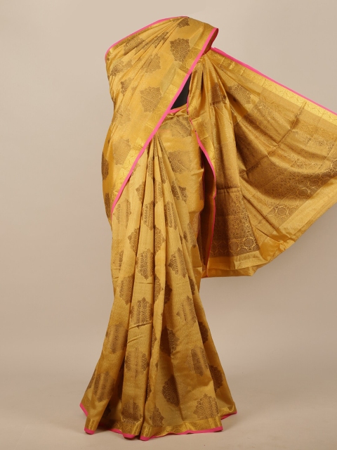 

Pothys Mustard Yellow Woven Design Jute Silk Saree