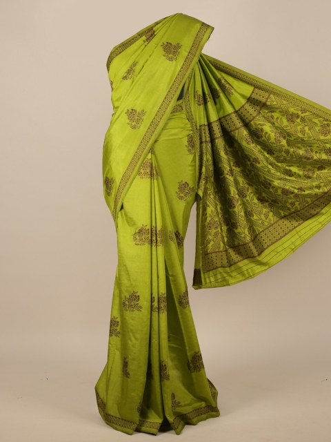 

Pothys Green Woven Design Jute Silk Saree
