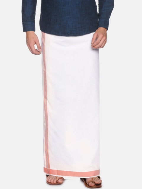 

Chennis Men White Solid Pure Cotton Dhoti