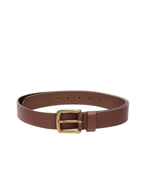 

Celio Brown Textured Leather Belt