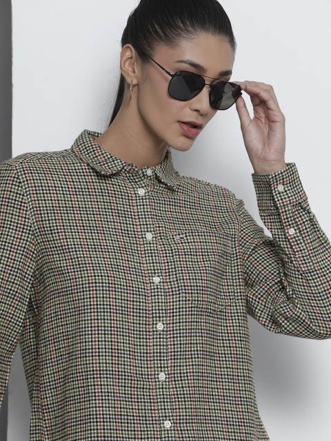 

Tommy Hilfiger Women Multicoloured Checked Casual Shirt, Multi