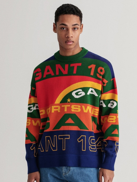 

GANT Men Multicoloured Colourblocked Pullover, Multi