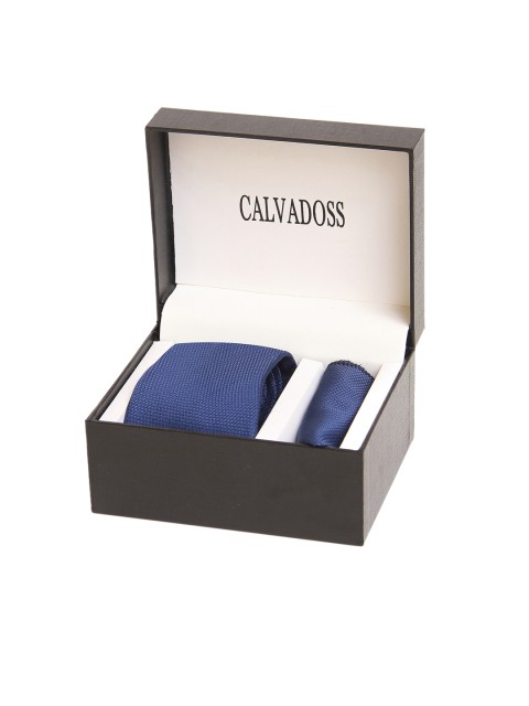 

Calvadoss Men Blue Self-Design Microfiber Accessory Gift Set