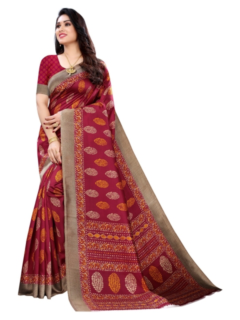 

KALINI Red Ethnic Motifs Saree