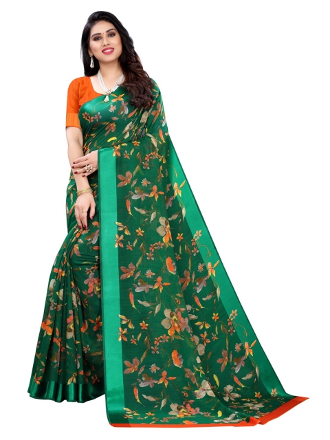 

KALINI Green Floral Saree