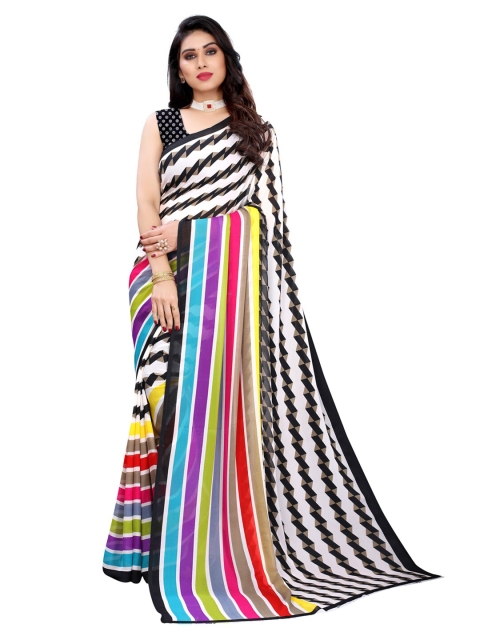 

KALINI Multicoloured Leheriya Pure Georgette Saree, Multi