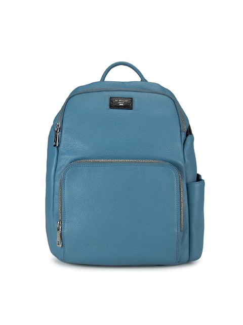 

Da Milano Unisex Blue Solid Backpack