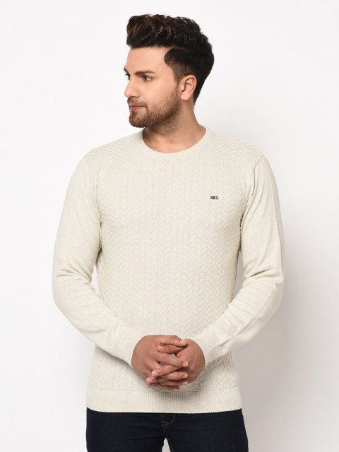 

98 Degree North Men Off White Pullover