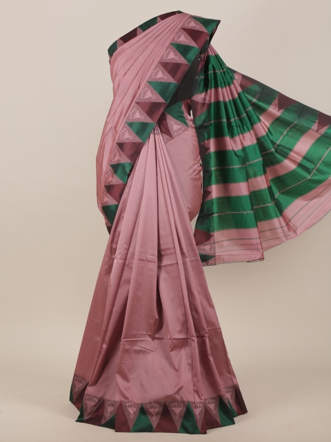 

Pothys Pink & Green Woven Design Art Silk Saree