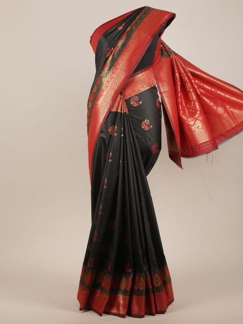 

Pothys Women Black & Red Woven Designed Saree