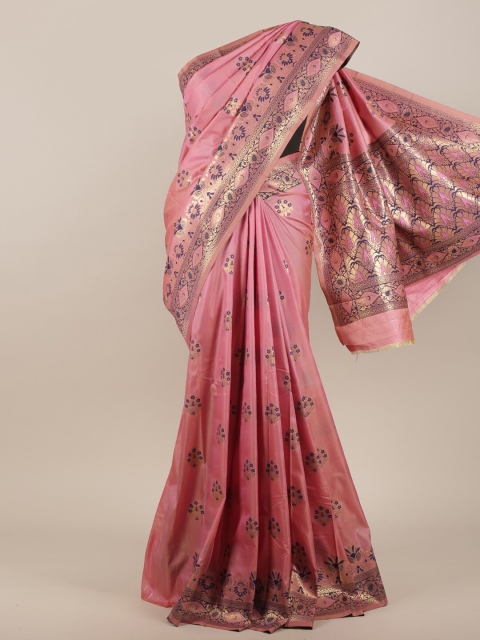 

Pothys Pink Ethnic Motifs Art Silk Saree