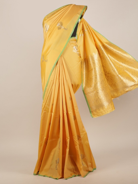 

Pothys Yellow Ethnic Motifs Art Silk Saree