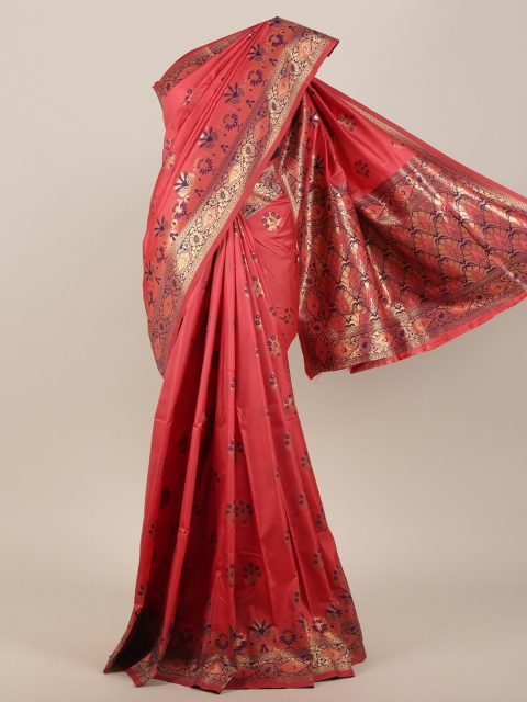 

Pothys Pink Woven Design Zardozi Art Silk Saree