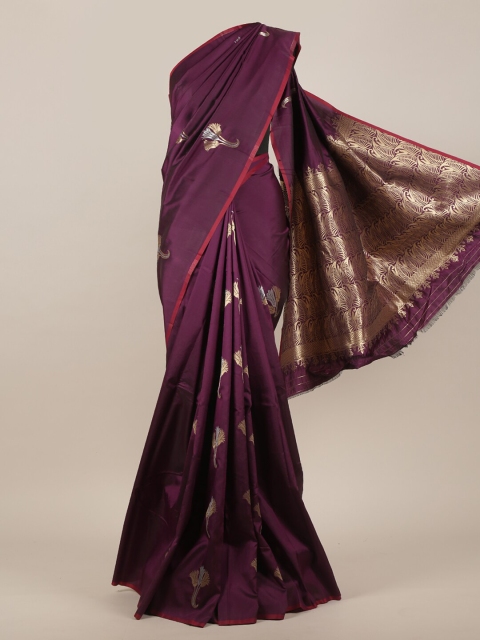

Pothys Purple Ethnic Motifs Art Silk Saree