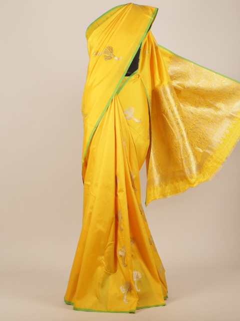 

Pothys Yellow Woven Design Art Silk Saree