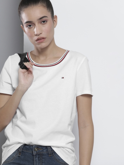 

Tommy Hilfiger Women White Organic Cotton T-shirt