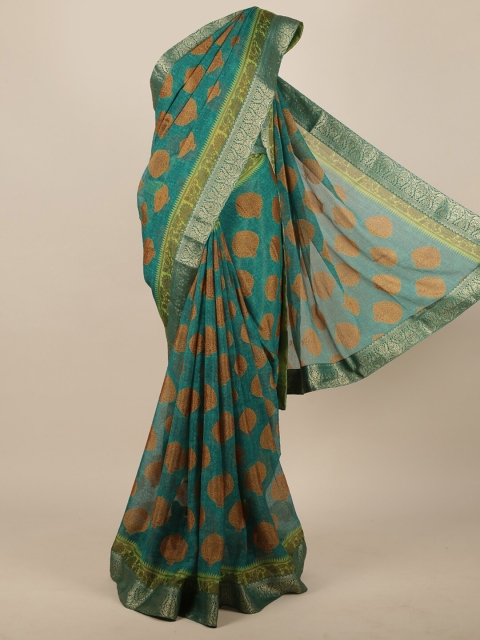 

Pothys Green & Mustard Ethnic Motifs Saree