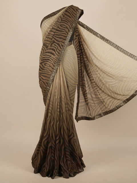 

Pothys Brown Poly Chiffon Saree
