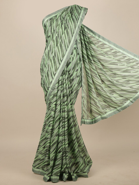 

Pothys Green & Grey Abstract Printed Saree