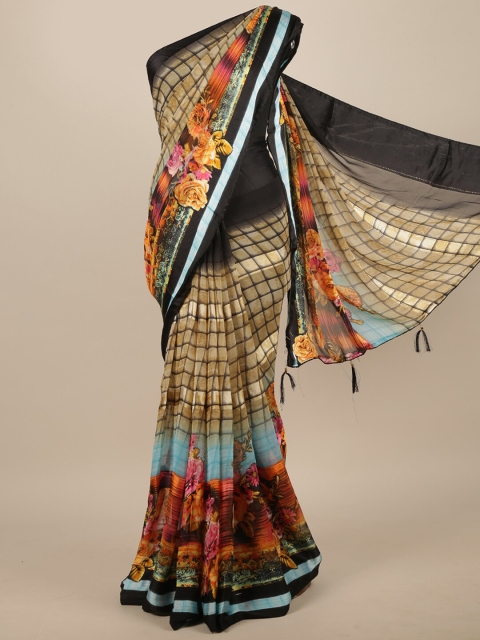 

Pothys Multicoloured Checked Saree, Multi