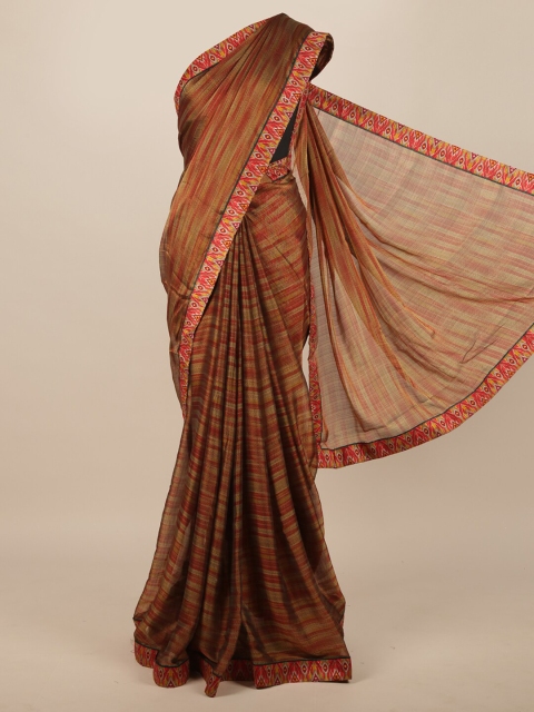 

Pothys Brown & Red Abstract Printed Saree