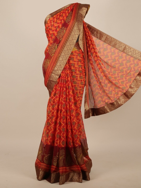 

Pothys Orange Printed Saree