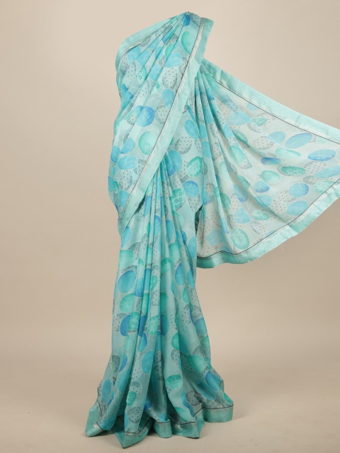 

Pothys Blue Poly Chiffon Saree