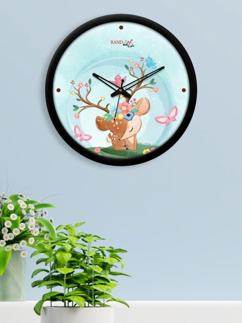 

RANDOM Multicoloured & Black Printed Contemporary Wall Clock, Multi