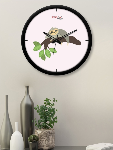 

RANDOM Off White & Coffee Brown Printed Contemporary Wall Clock