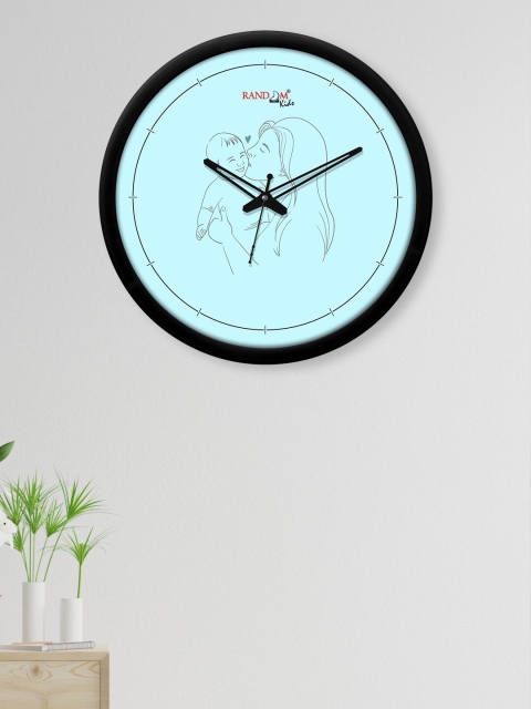 

RANDOM Black & Blue Caring Mom Printed Analogue Contemporary Wall Clock