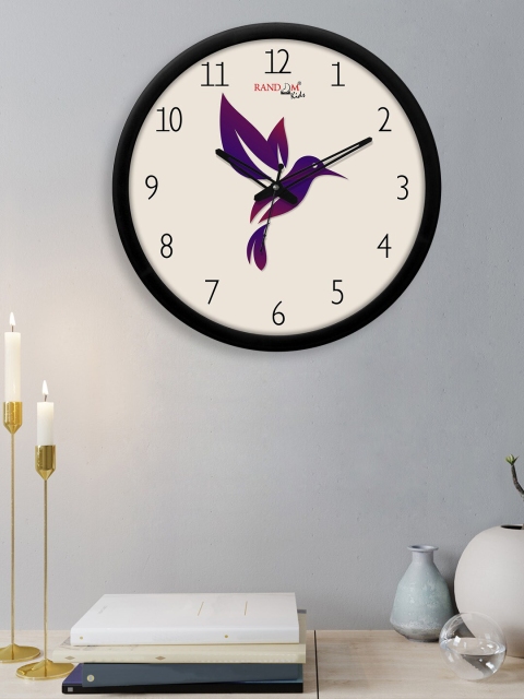

RANDOM Black & Off White Bird Printed Analogue Contemporary Wall Clock
