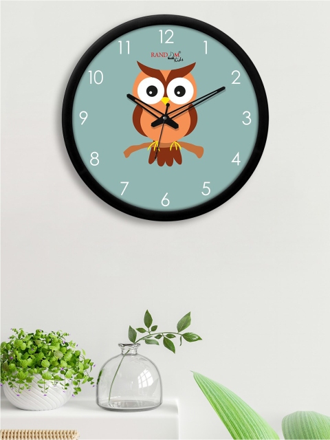 

RANDOM Sea Green & Orange Printed Contemporary Wall Clock