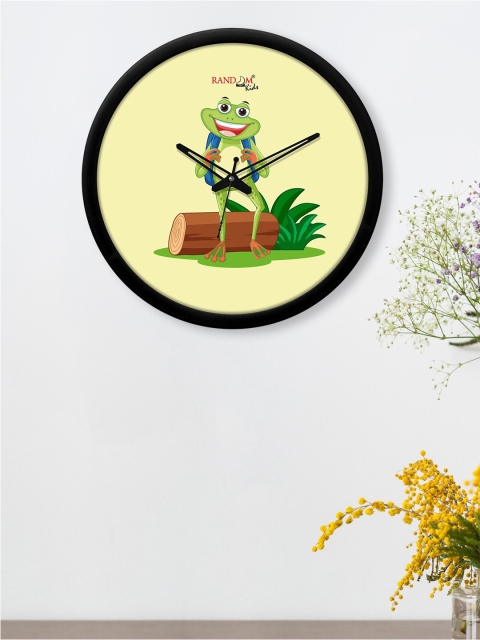 

RANDOM Black & Lime Green Frog Printed Analogue Contemporary Wall Clock