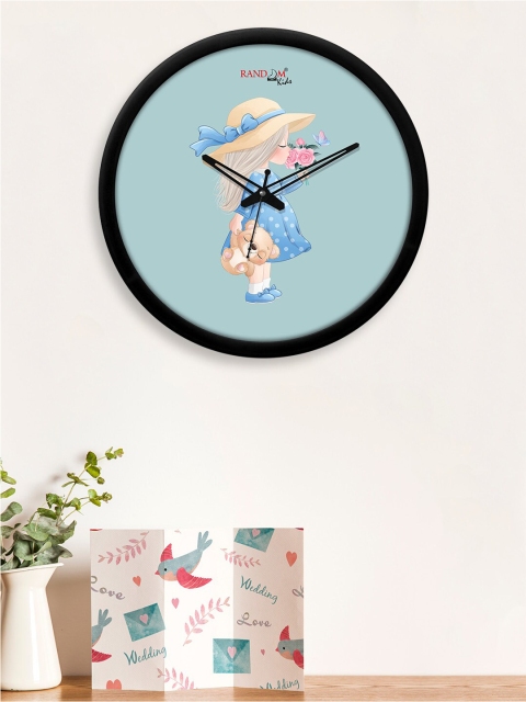 

RANDOM Sea Green & Cream-Coloured Firangi Girl Printed Contemporary Wall Clock