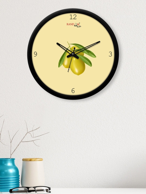 

RANDOM Black & Cream Fruits Printed Analogue Contemporary Wall Clock