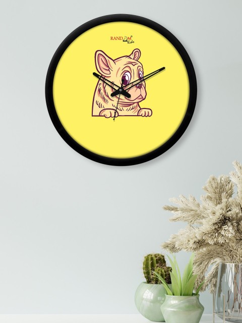

RANDOM Yellow & Brown Printed Contemporary Wall Clock