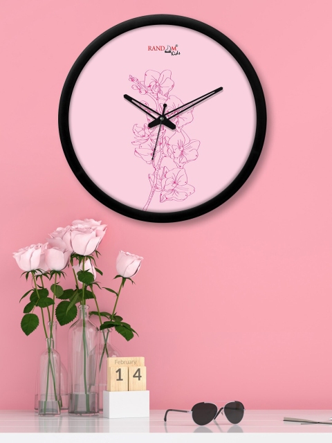 

RANDOM Pink Printed Analogue Contemporary Wall Clock 30 cm