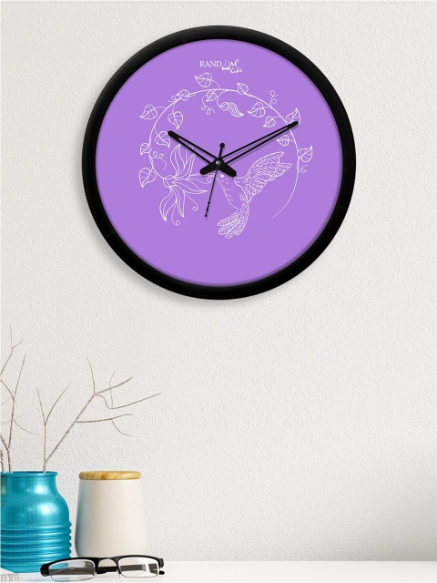 

RANDOM Purple & White Printed Contemporary Wall Clock