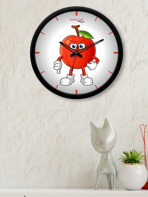 

RANDOM Grey & Red Printed Contemporary Wall Clock
