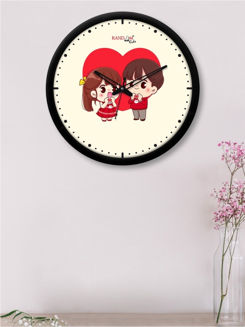 

RANDOM Off White & Red Printed Analogue Wall Clock