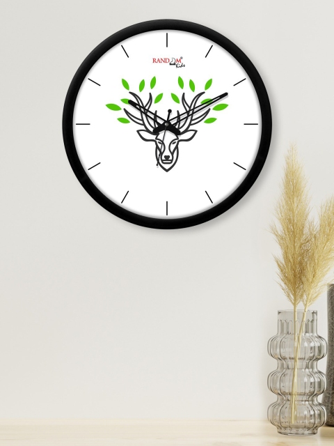 

RANDOM White & Green Printed Analogue Contemporary Wall Clock 30 cm