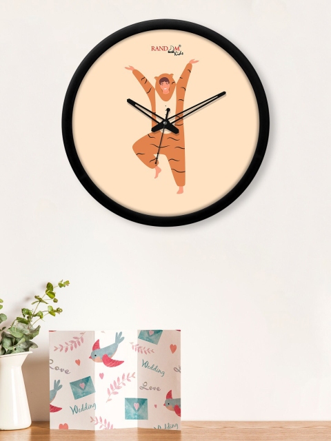 

RANDOM Cream-Coloured & Orange Printed Contemporary Wall Clock